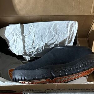 Nike Black and Orange Slip-On Loafers